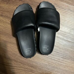 Black Slide Sandals
